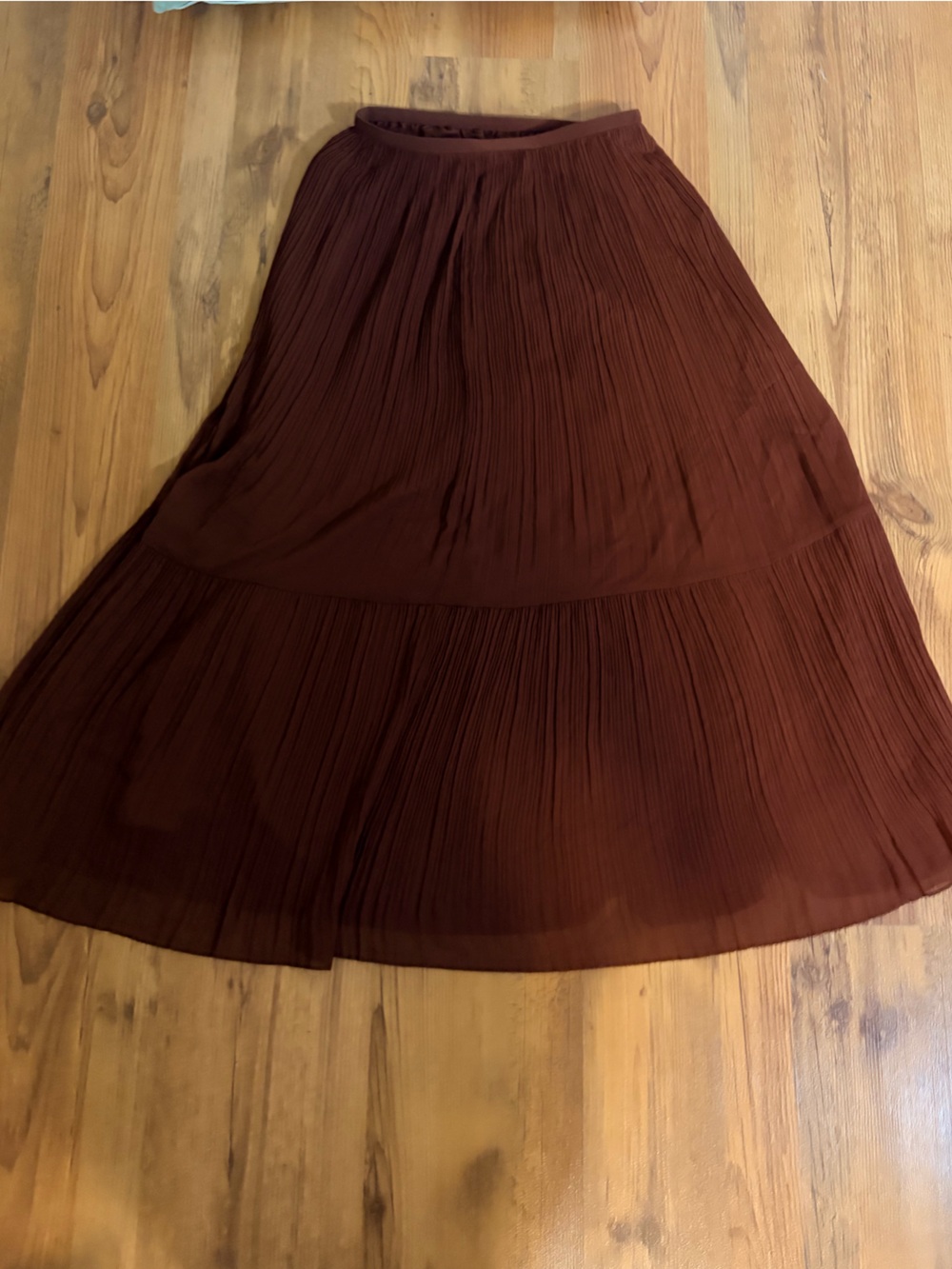 UNIQLO | Japanese imported | maxi chiffon skirt | maroon